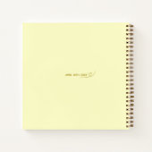 Buchstaben an das Gästebuch | Buttergelb Notizblock (Rückseite)