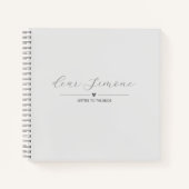 Buchstaben an das Gästebuch | Lichtsilber Notizblock (Vorderseite)