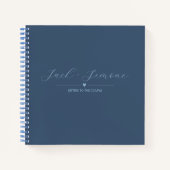 Buchstaben an das Paar | Gästebuch | Dunkelblau Notizblock (Vorderseite)