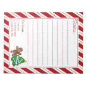 Buchstaben an den Weihnachtsmann Notizblock (Vorderseite)