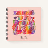 Buchstaben an meine Tochter bunt Keepake-Erinnerun Notizblock (Vorderseite)