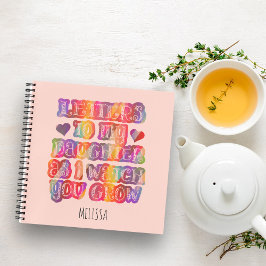 Buchstaben an meine Tochter bunt Keepake-Erinnerun Notizblock