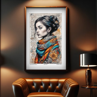 Buchstaben aus der Vergangenheit - Papierdruck Poster