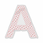 BUCHSTABEN AUS HERZEN AUFKLEBER (Vorderseite)