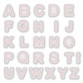 BUCHSTABEN AUS HERZEN AUFKLEBER (Vorderseite)