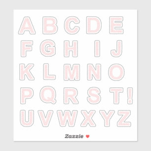 BUCHSTABEN AUS HERZEN AUFKLEBER