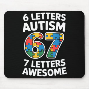 Buchstaben Autismus Awesome 67 Bewusstseins-Illust Mousepad