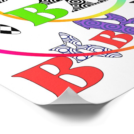 Buchstaben B+B Poster (Ecke)