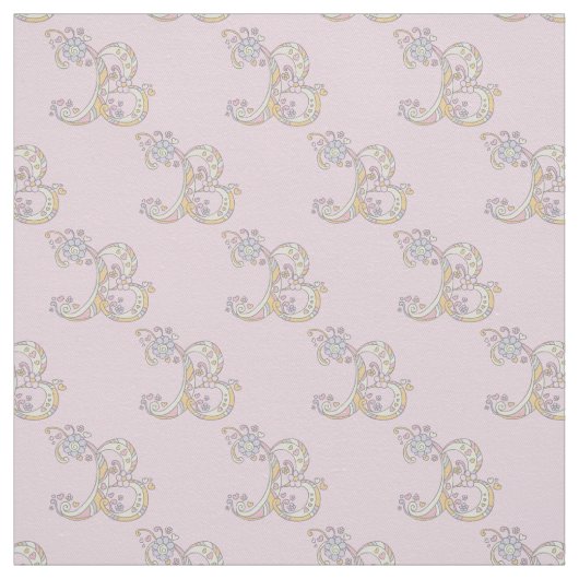 Buchstaben B, Ziertext Stoff (Muster)