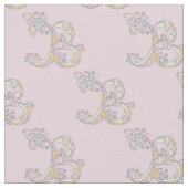 Buchstaben B, Ziertext Stoff (Nahaufnahme)