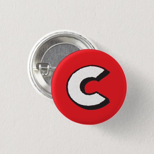 Buchstaben C Abzeichen Button (Vorne & Hinten)