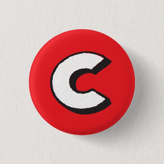 Buchstaben C Abzeichen Button (Vorderseite)