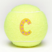 Buchstaben C, monogramm, Mädchen, personalisiert,  Tennisbälle (Vorderseite)