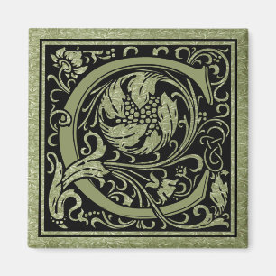 Buchstaben C Monogramm Magnet