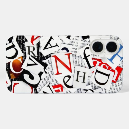 Buchstaben Case-Mate iPhone Hülle (Rückseite (Horizontal))