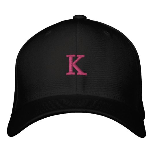 Buchstaben Custom K Initial Monogram-Hat Bestickte Baseballkappe (Vorderseite)
