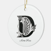 Buchstaben d, letter d, monogram d, letter d keramik ornament (Links)
