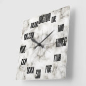 Buchstaben der Zahl-Wanduhr Quadratische Wanduhr (Winkel)