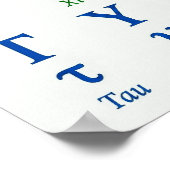 Buchstaben des griechischen Alphabets in Groß- und Poster (Ecke)