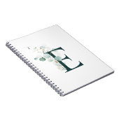 Buchstaben E Eukalyptus und Gold Mit Monogramm Notizblock (Rechte Seite)