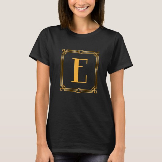 Buchstaben E Monogramm Alphabet E Initial Geometri T-Shirt (Vorderseite)