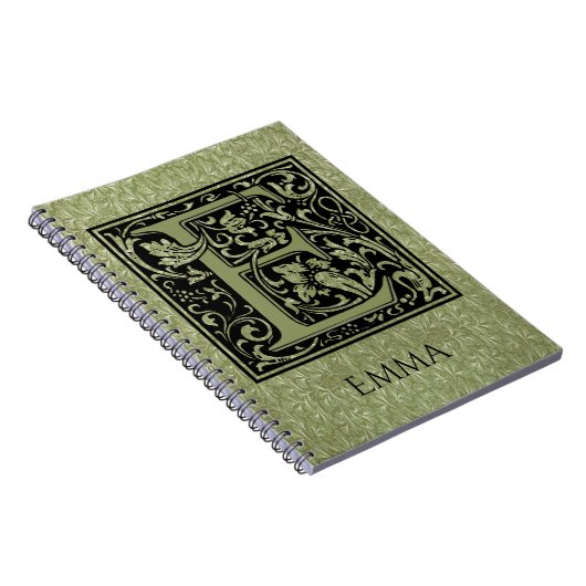 Buchstaben E Monogramm Notizblock (Rechte Seite)