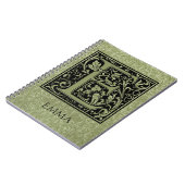 Buchstaben E Monogramm Notizblock (Linke Seite)