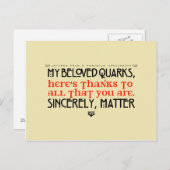 Buchstaben einer Brustkarte Postkarte (Vorne/Hinten)