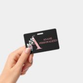 Buchstaben eines Monogrammes mit floralen Buchstab Ausweis (Handheld)