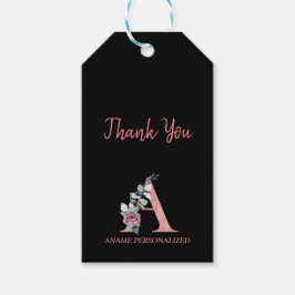 Buchstaben eines Monogrammes mit floralen Buchstab Geschenkanhänger