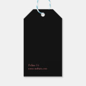 Buchstaben eines Monogrammes mit floralen Buchstab Geschenkanhänger (Rückseite)