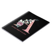 Buchstaben eines Monogrammes mit floralen Buchstab Notizblock (Linke Seite)