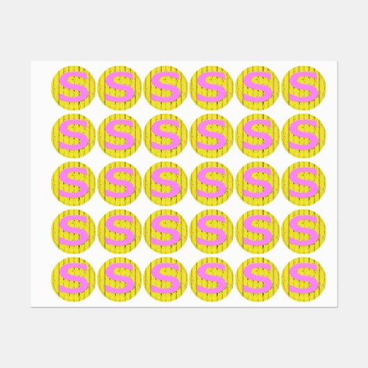 Buchstaben Etiketten (Blatt)