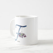 Buchstaben "F" Aquarellfarbe Blume erste Tasse (Vorderseite Links)