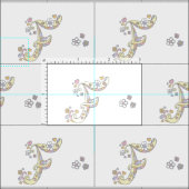 Buchstaben F Blume Text für Monogramm Stoff (Kachel)