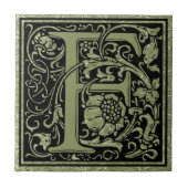 Buchstaben F Monogramm Fliese (Vorderseite)