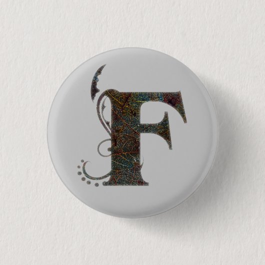 Buchstaben F - Quadratische Taste Button (Vorderseite)