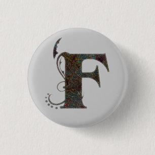 Buchstaben F - Quadratische Taste Button