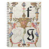 Buchstaben f und g Alphabet Notizblock (Vorderseite)