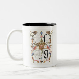 Buchstaben f und g Alphabet Zweifarbige Tasse