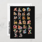 Buchstaben Feiertagspostkarte (Vorne/Hinten)