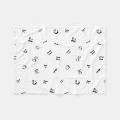 Buchstaben Fleecedecke (Vorderseite (Horizontal))