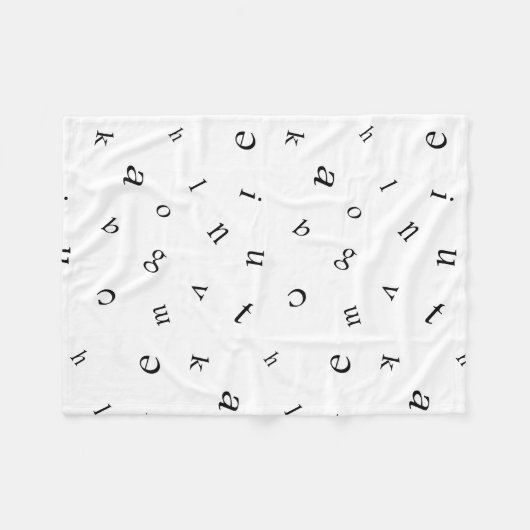 Buchstaben Fleecedecke (Vorderseite (Horizontal))