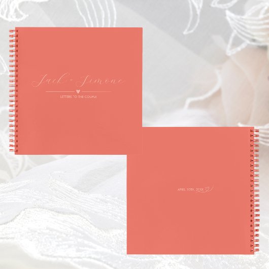 Buchstaben für das Gästebuch | Dunkle Koralle Notizblock