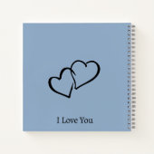 Buchstaben für das Groom Blue Personalisiert Noteb Notizblock (Rückseite)