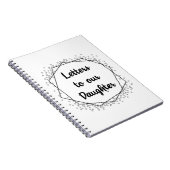 Buchstaben für einfarbiges Notebook-Journal Notizblock (Rechte Seite)