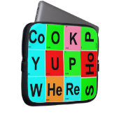 Buchstaben für regelmäßige Elemente Laptopschutzhülle (Vorne Rechts)