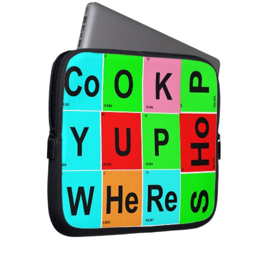 Buchstaben für regelmäßige Elemente Laptopschutzhülle (Vorne Rechts)