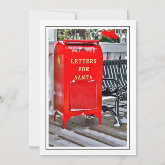 Buchstaben für Santa Mailbox Feiertagskarte (Vorderseite)