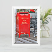 Buchstaben für Santa Mailbox Feiertagskarte (Stehend Vorderseite)